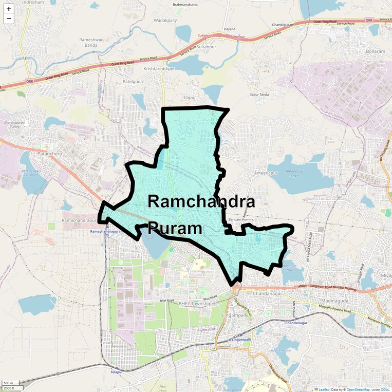 Location Map of Ramchandra Puram