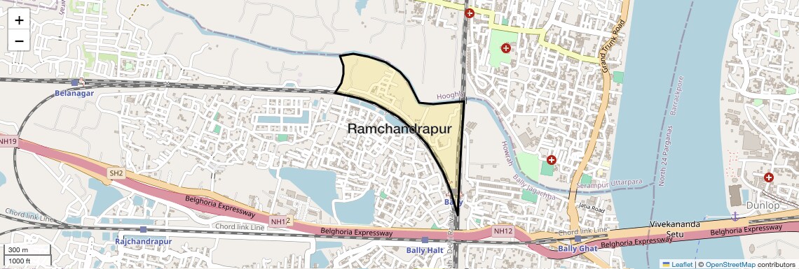 Location Map of Ramchandrapur, Kolkata