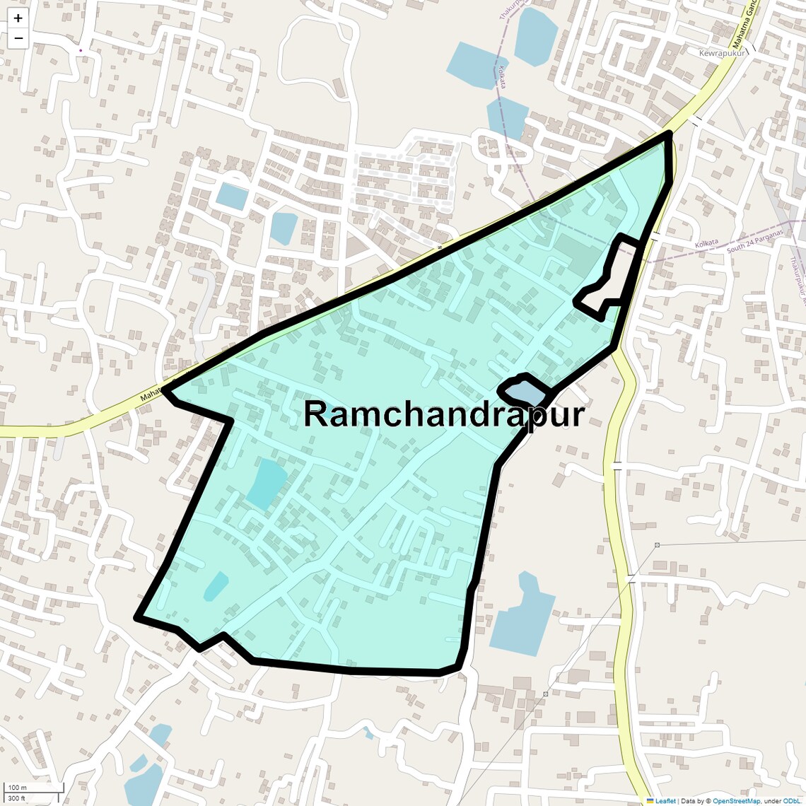 Location Map of Ramchandrapur, Kolkata