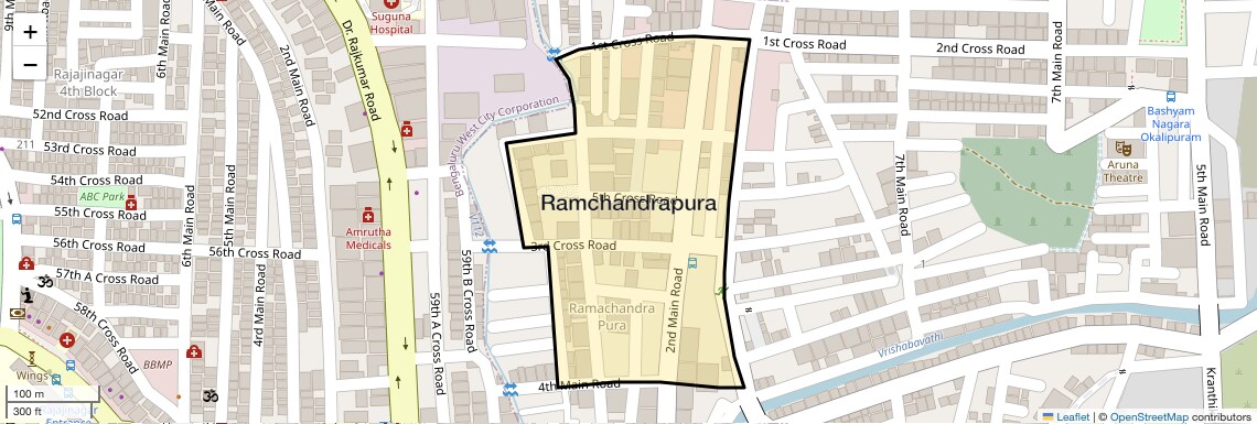 Location Map of Ramchandrapura, Bangalore