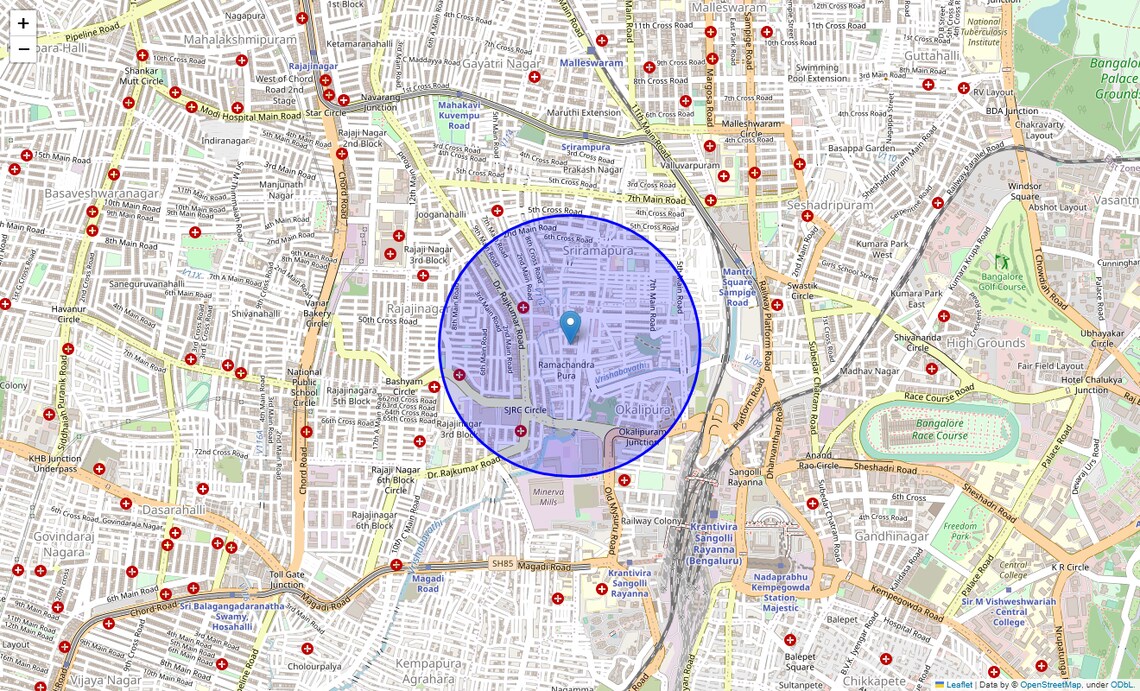 Location Map of Ramchandrapura, Bangalore