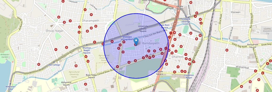 Location Map of Ramdaspeth, Nagpur