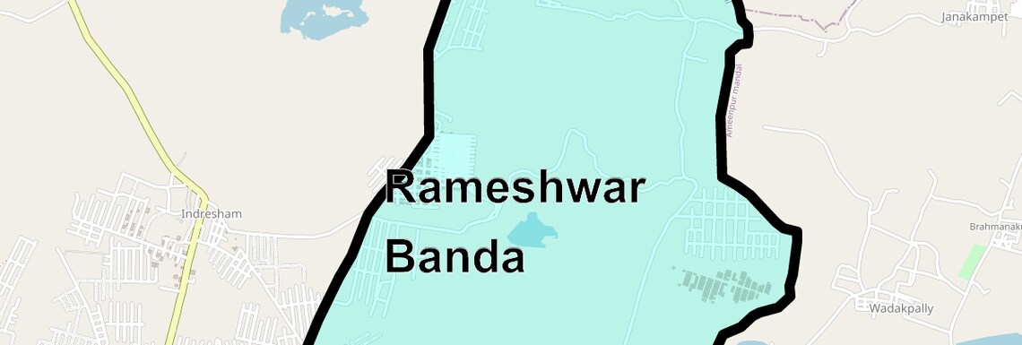 Location Map of Rameshwar Banda, Hyderabad