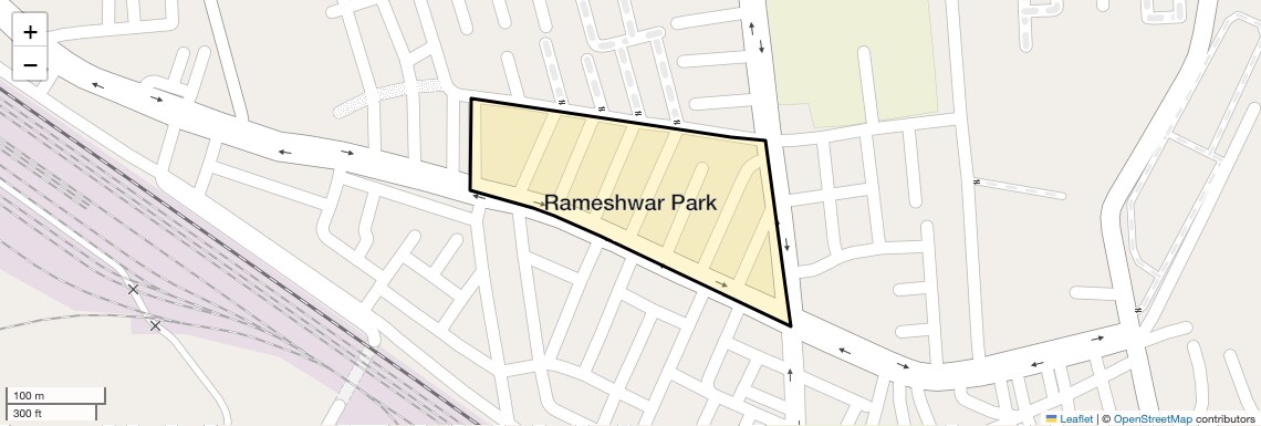 Location Map of Rameshwar Park, Rajkot