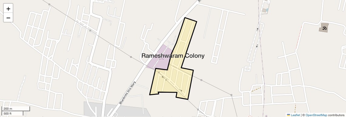 Location Map of Rameshwaram Colony, Jaipur