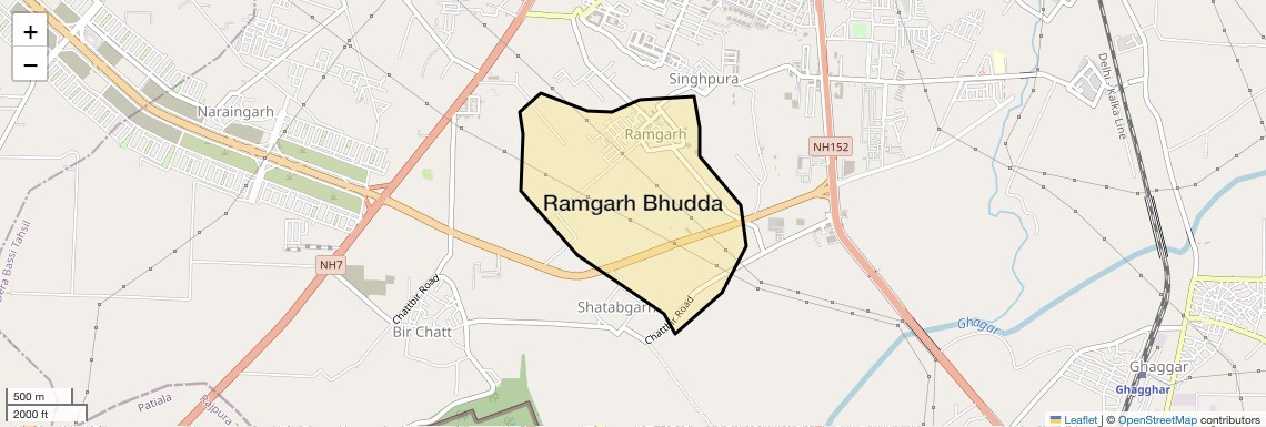 Location Map of Ramgarh Bhudda, Zirakpur