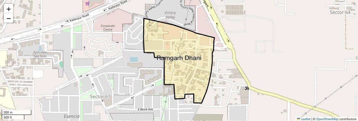 Location Map of Ramgarh Dhani, Gurgaon
