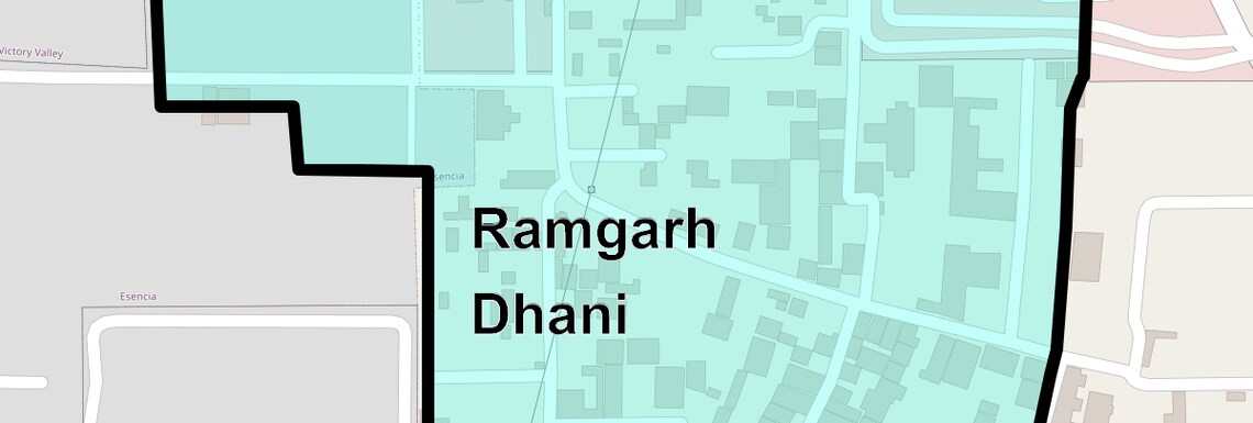 Location Map of Ramgarh Dhani, Gurgaon