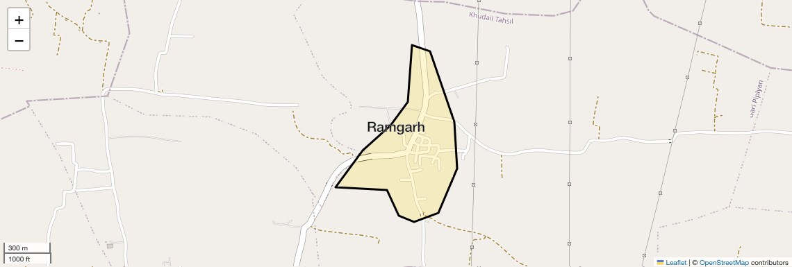 Location Map of Ramgarh, Indore