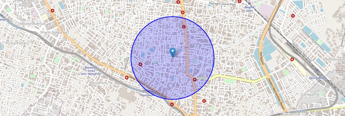 Location Map of Ramgarh, Kolkata