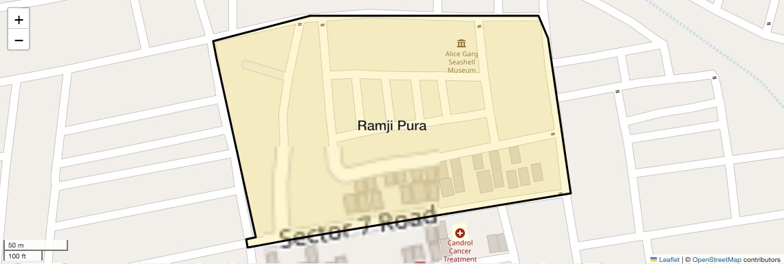 Location Map of Ramji Pura, Jaipur