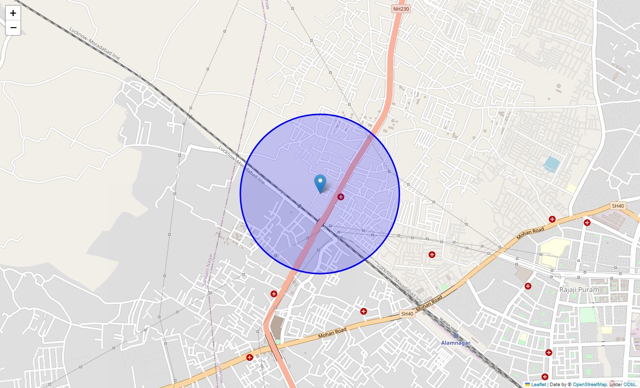 Location Map of Ramna, Lucknow