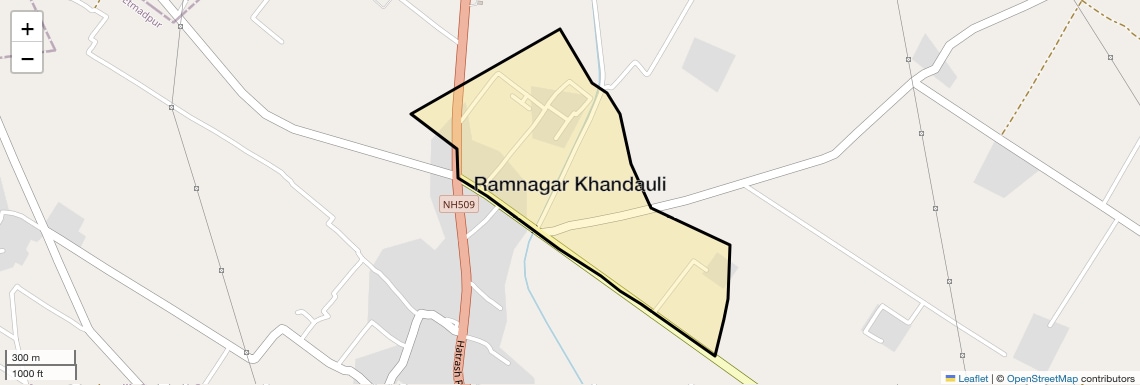 Location Map of Ramnagar Khandauli, Agra