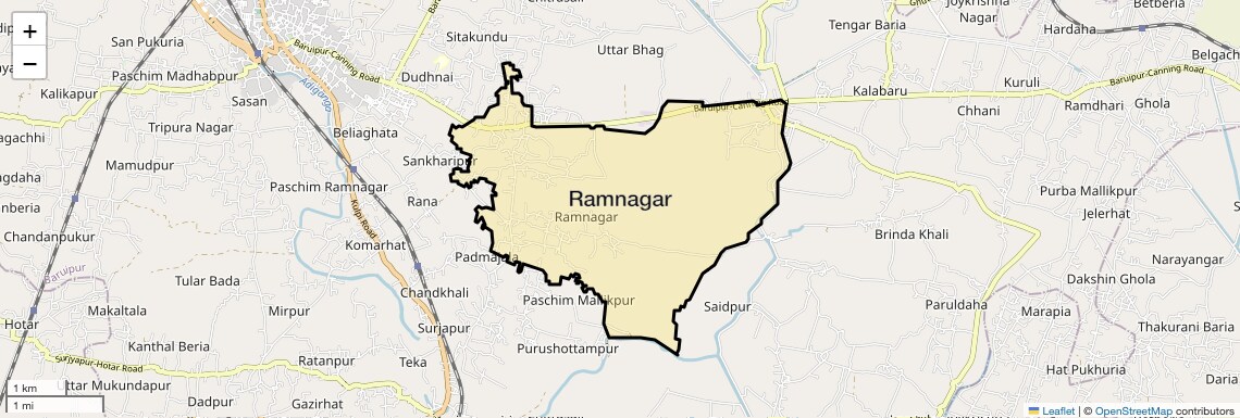 Location Map of Ramnagar, Kolkata