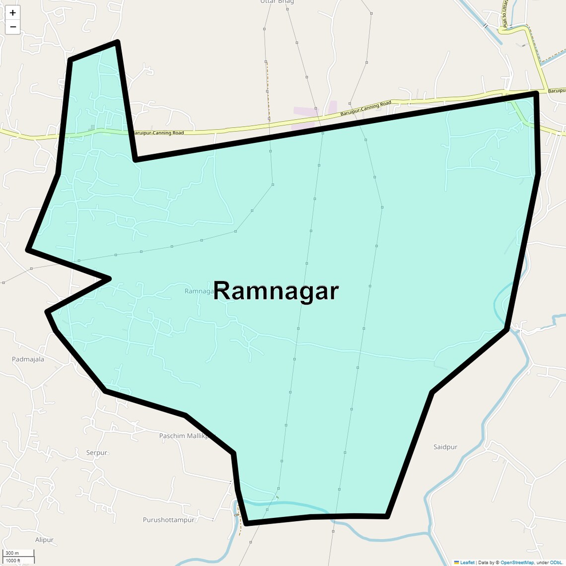 Location Map of Ramnagar, Kolkata