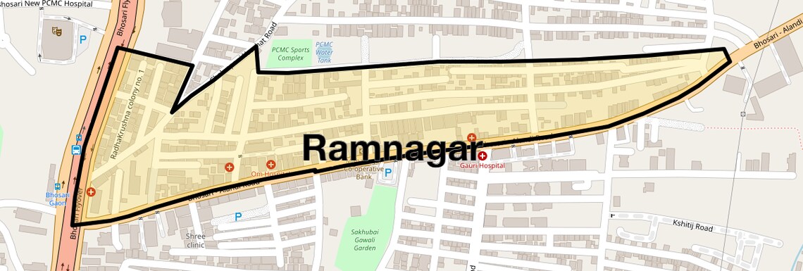 Location Map of Ramnagar, Pune