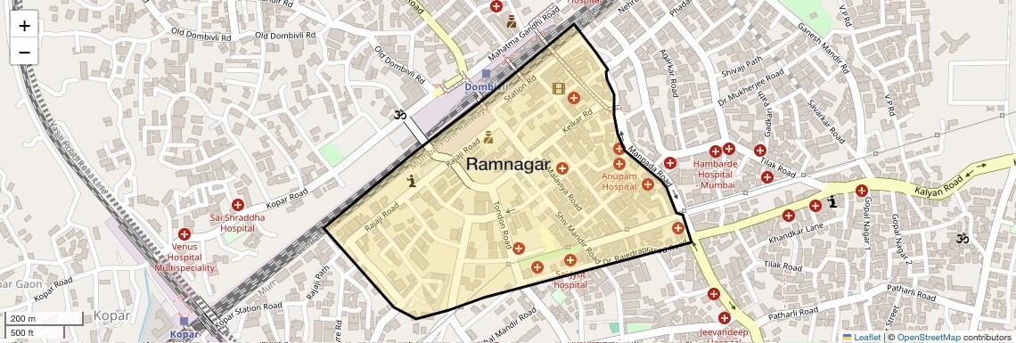 Location Map of Ramnagar, Thane