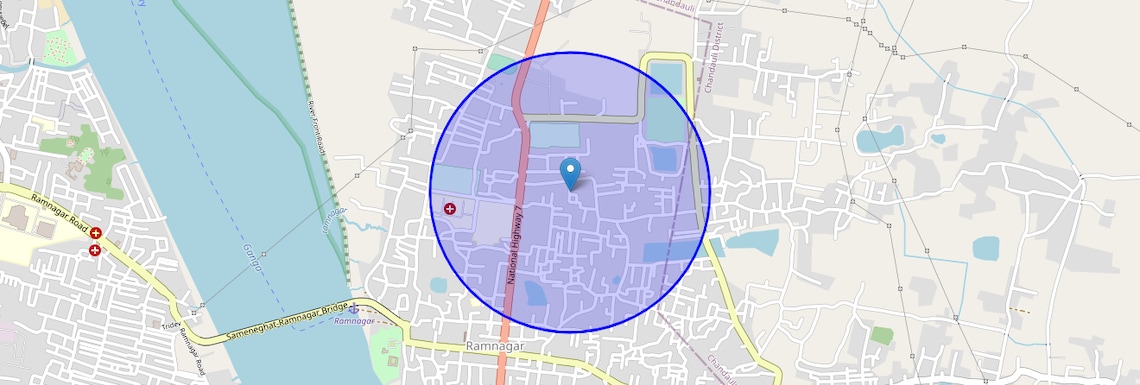 Location Map of Ramnagar, Varanasi