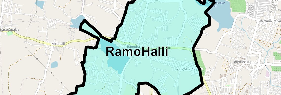 Location Map of RamoHalli, Bangalore