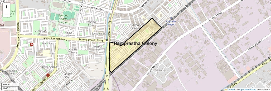 Location Map of Ramprastha Colony, Ghaziabad