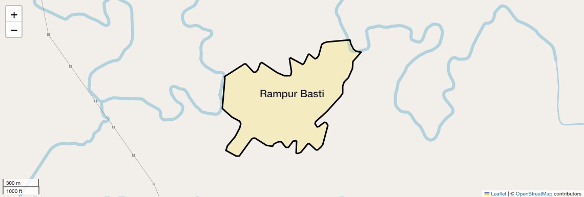 Location Map of Rampur Basti, Lucknow