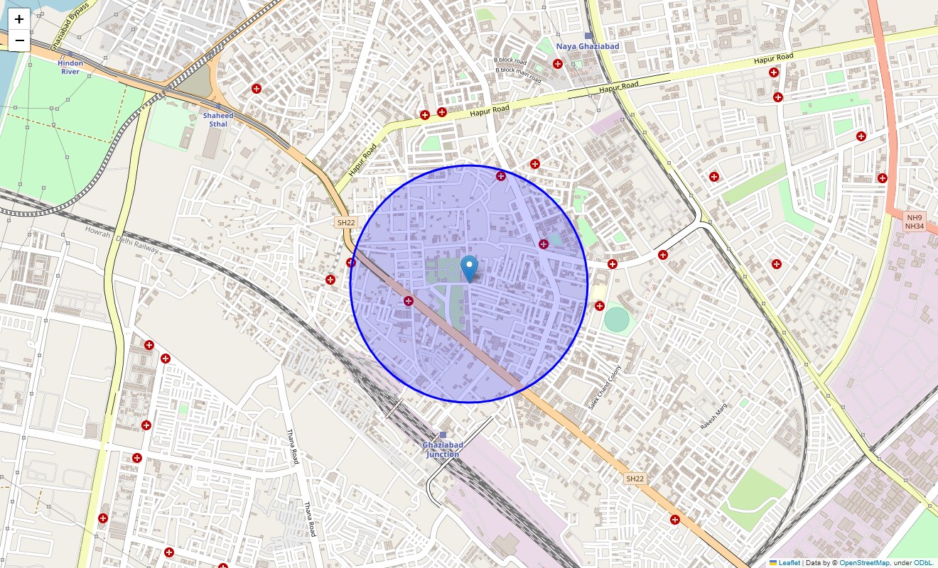 Location Map of Ramte Ram Road, Ghaziabad