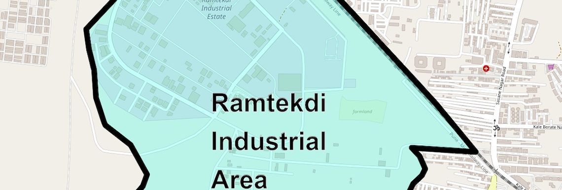 Location Map of Ramtekdi Industrial Area, Pune
