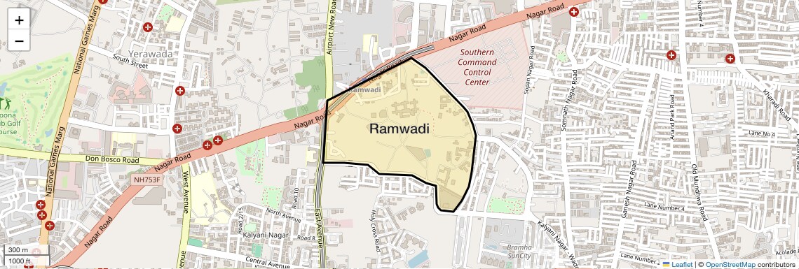 Location Map of Ramwadi, Pune