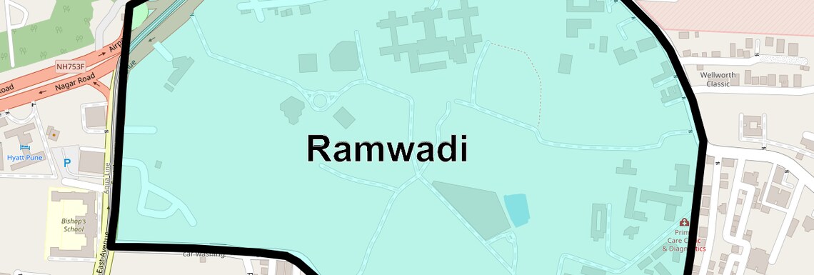 Location Map of Ramwadi, Pune