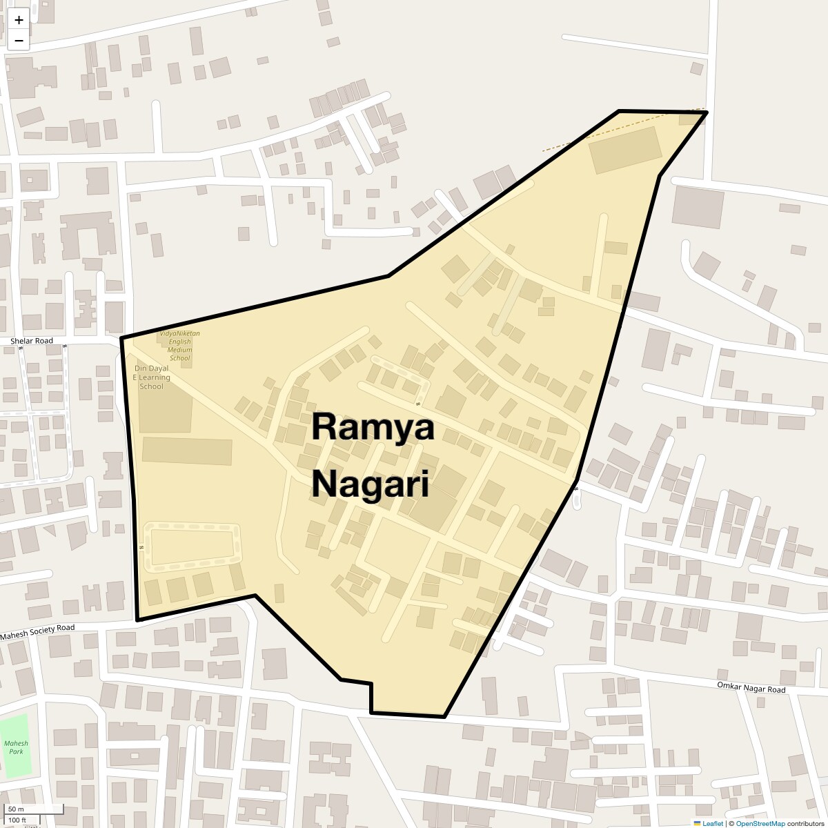 Location Map of Ramya Nagari, Pune