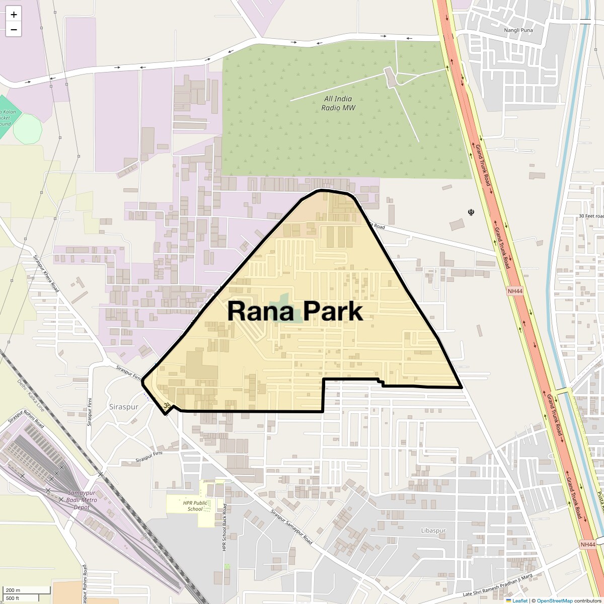 Check Time Travel of Rana Park, Delhi
