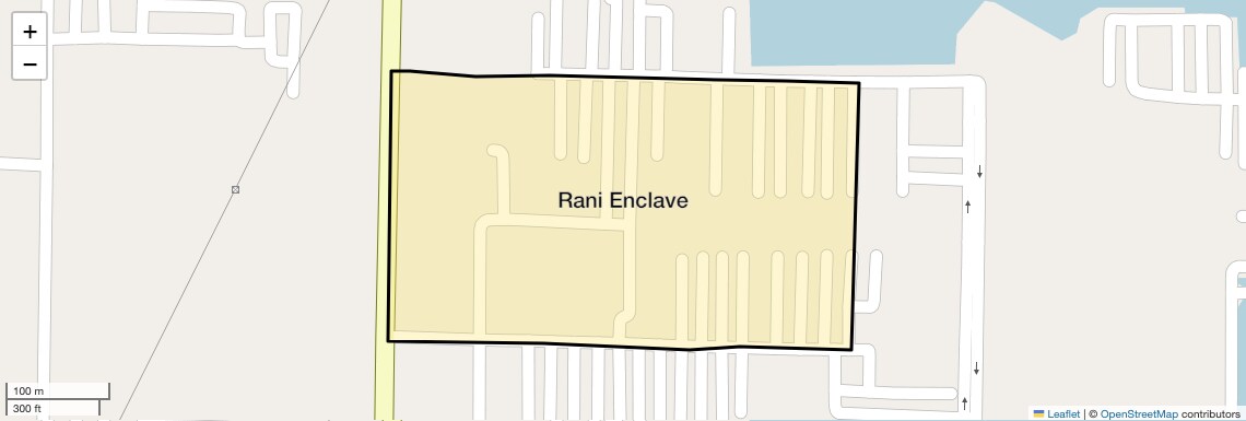 Location Map of Rani Enclave, Delhi