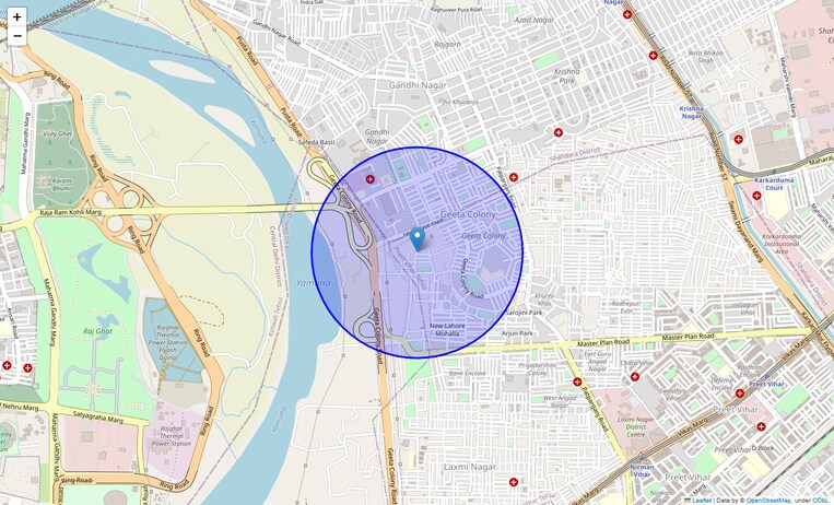 Location Map of Rani Garden