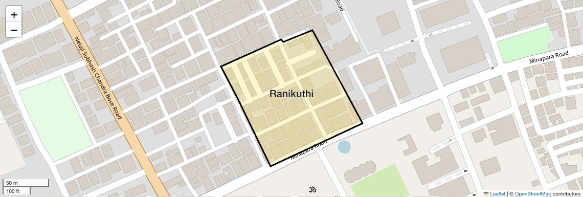 Location Map of Ranikuthi, Kolkata