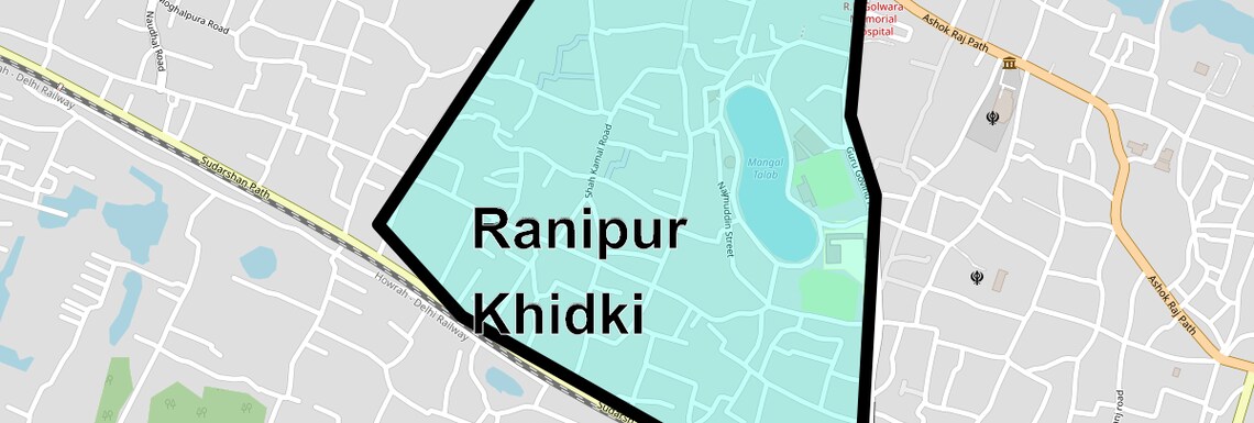 Location Map of Ranipur Khidki, Patna