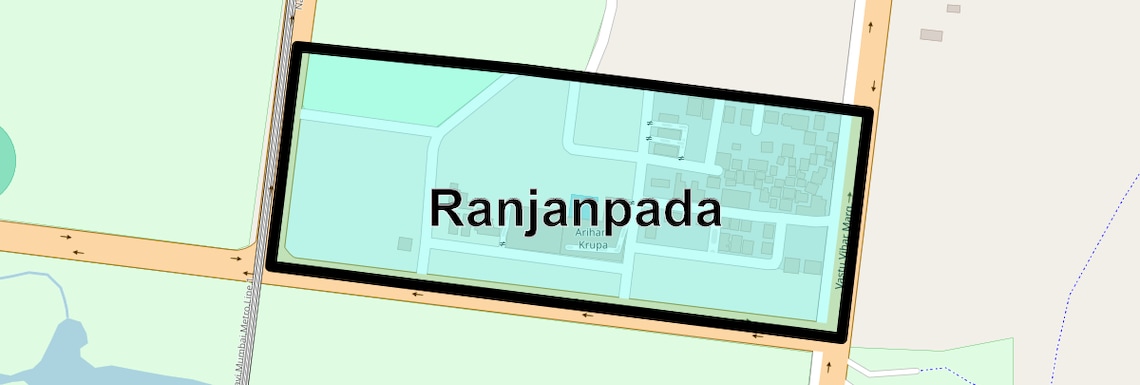 Location Map of Ranjanpada, Navi Mumbai