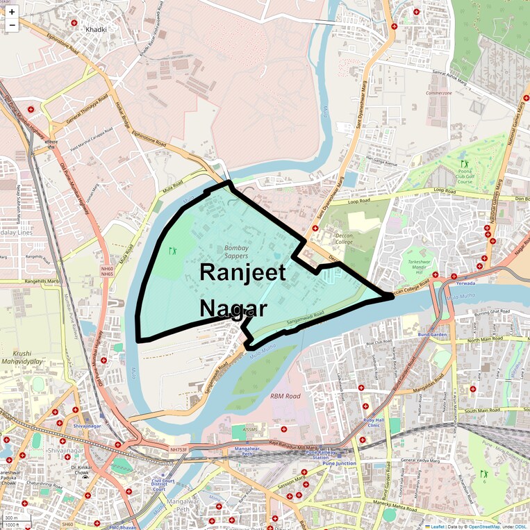 Location Map of Ranjeet Nagar