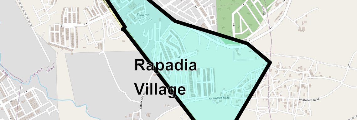 Location Map of Rapadia Village, Bhopal