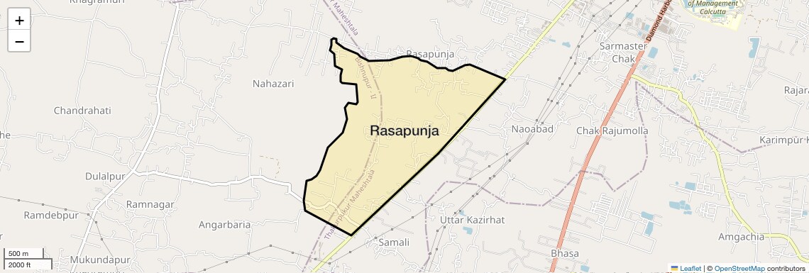 Location Map of Rasapunja, Kolkata