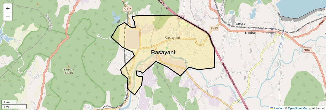 Location Map of Rasayani, Navi Mumbai