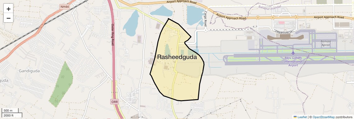 Location Map of Rasheedguda, Hyderabad