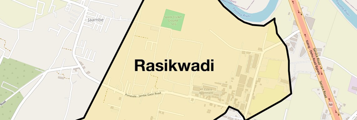 Location Map of Rasikwadi, Pune