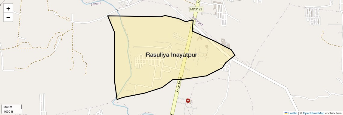 Location Map of Rasuliya Inayatpur, Bhopal