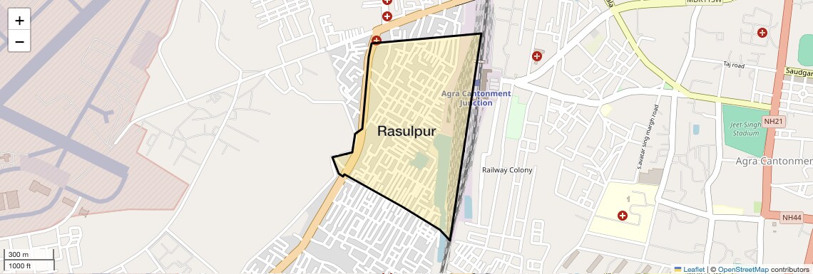 Location Map of Rasulpur, Agra