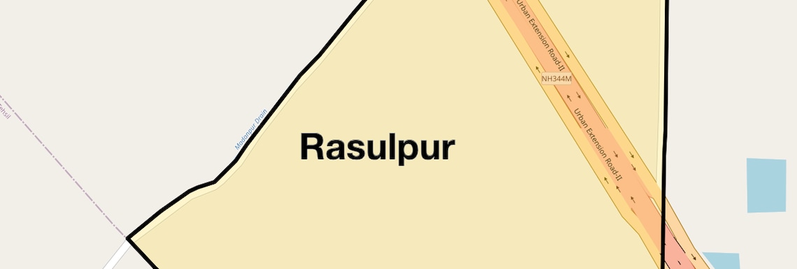 Location Map of Rasulpur, Delhi