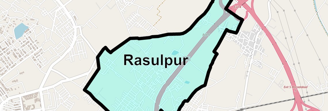 Location Map of Rasulpur, Ghaziabad