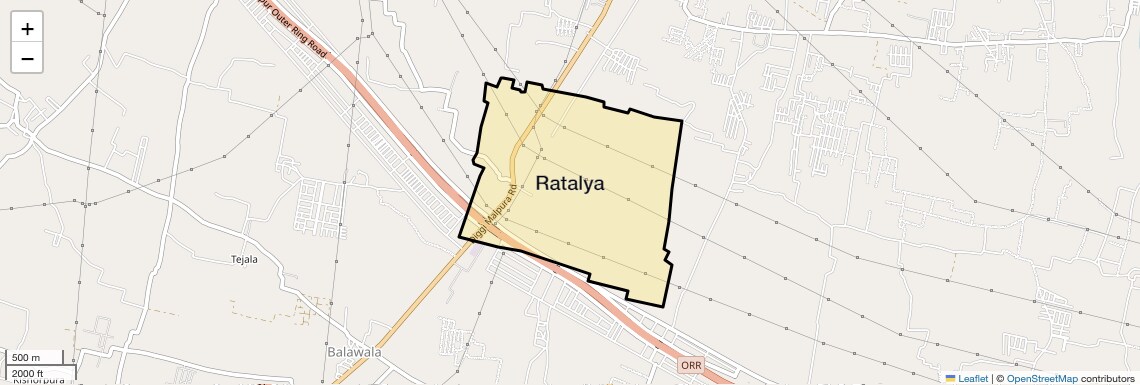 Location Map of Ratalya, Jaipur