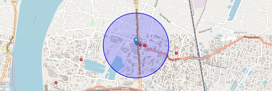 Location Map of Rathtala, Kolkata