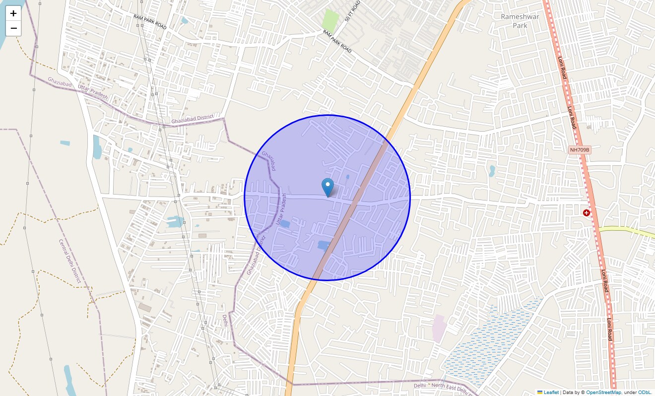 Location Map of Rati Ram Marg, Ghaziabad