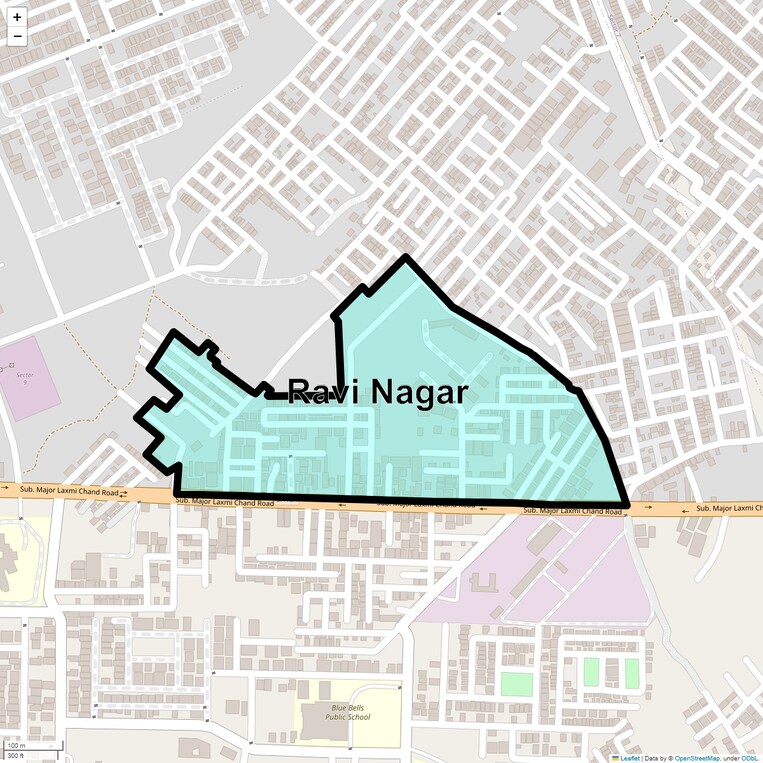 Location Map of Ravi Nagar
